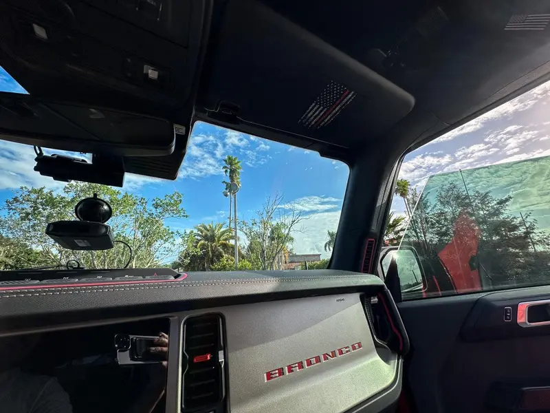 Flag Sun Visor Warning Overlays - 2021+ Bronco / 2024+ Ranger Raptor 4