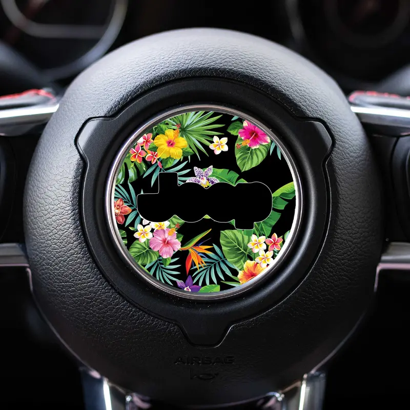 Floral Steering Wheel Decal For Jeep - 2018+ Wrangler Jl / Gladiator Jt 1