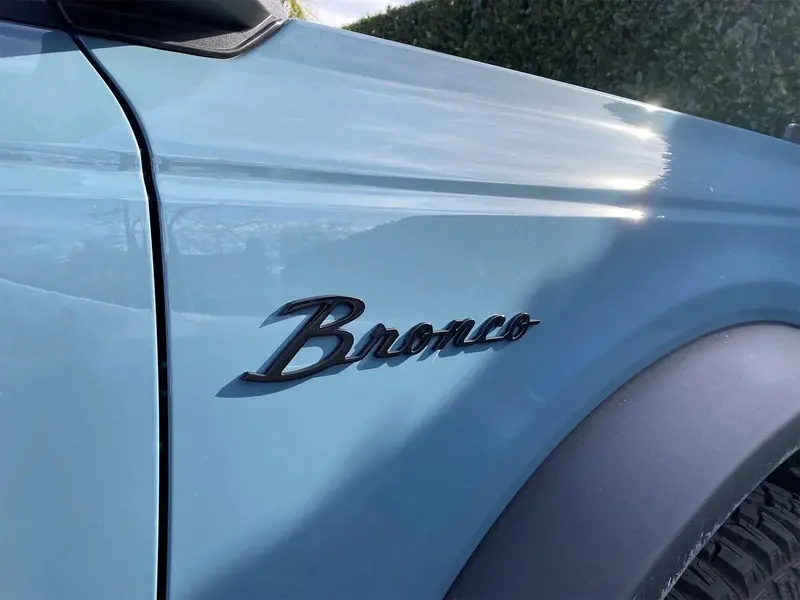 Ford Bronco Oem Matte Black Cursive Fender Emblems - 2021+ Bronco 2