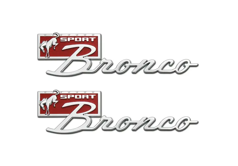 Ford Bronco Sport Oem Silver And Red Fender Emblems - 2021+ Bronco 1