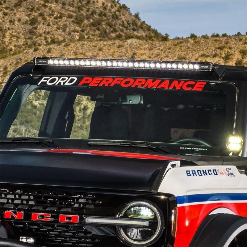 Ford Racing Ford Performance Windshield Banner - White/Red - 2021+ Bronco 1
