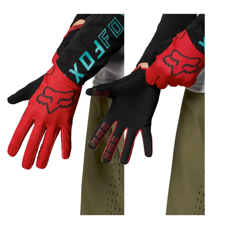 Fox Mens Ranger Mtb Gloves, Black/Red 1