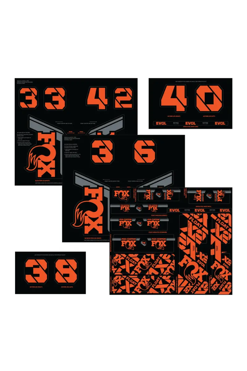 Fox Universal Custom Decal Kit For 32-40 Forks (Dps/Dhs/Floatx) 1
