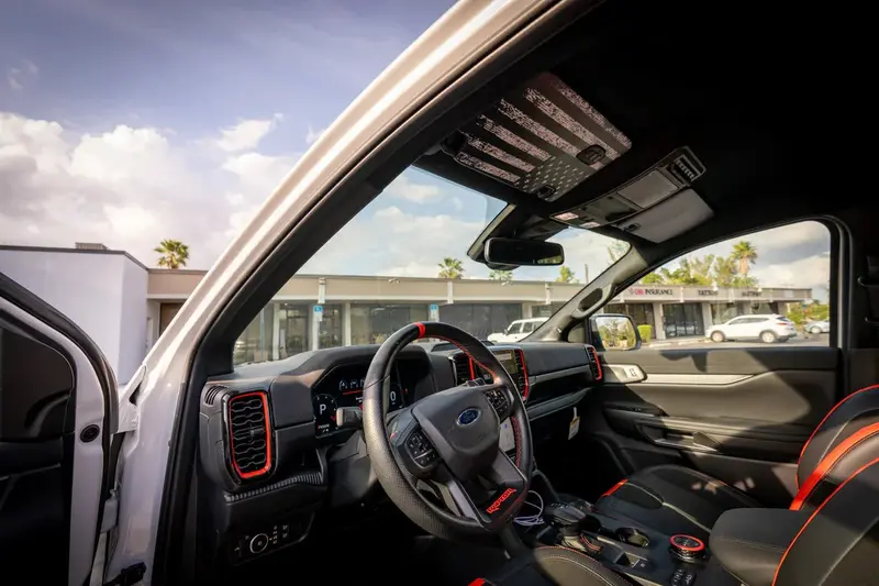 Freedom Series Sun Visor Overlays (Printed Series) - 2024+ Ranger Raptor (With Homelink) 1