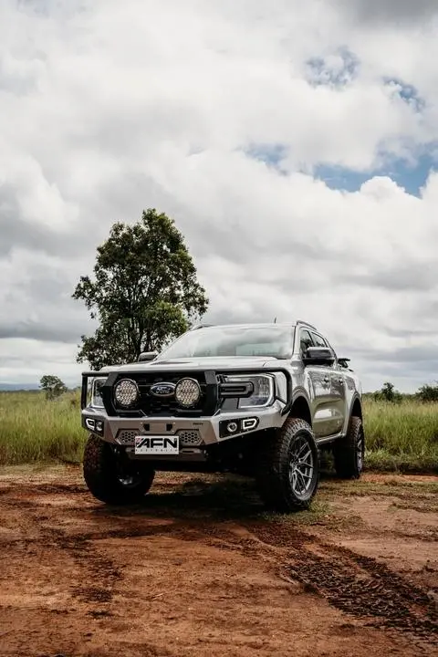 Full Bull Bar Ford Next Gen Ranger 2023+ Complete With Fog Light Inserts And Winch Mount 1