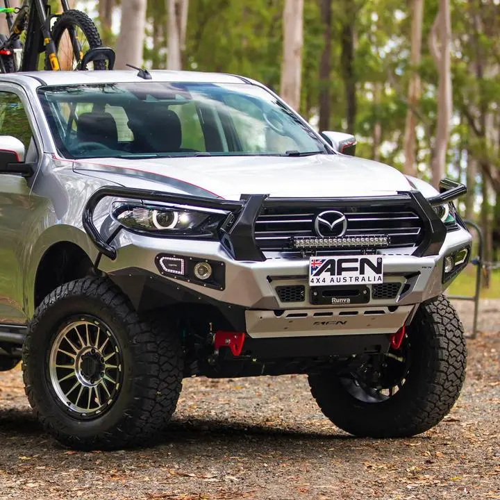Full Bull Bar Mazda Bt 50 2021-2024Complete With Fog Light Inserts And Winch Mount. 1