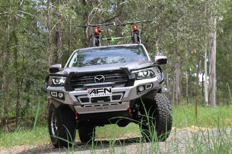 Full Bull Bar Mazda Bt 50 2021-2024Complete With Fog Light Inserts And Winch Mount. 1