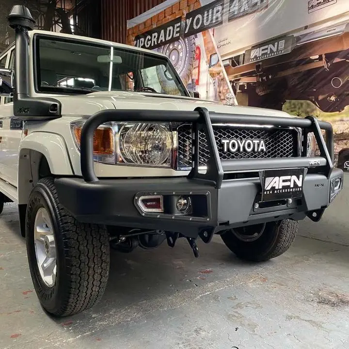 Full Bull Bar Toyota Land Cruiser 70 Series All Models Complete With Fog Light Inserts And Winch Mount 1