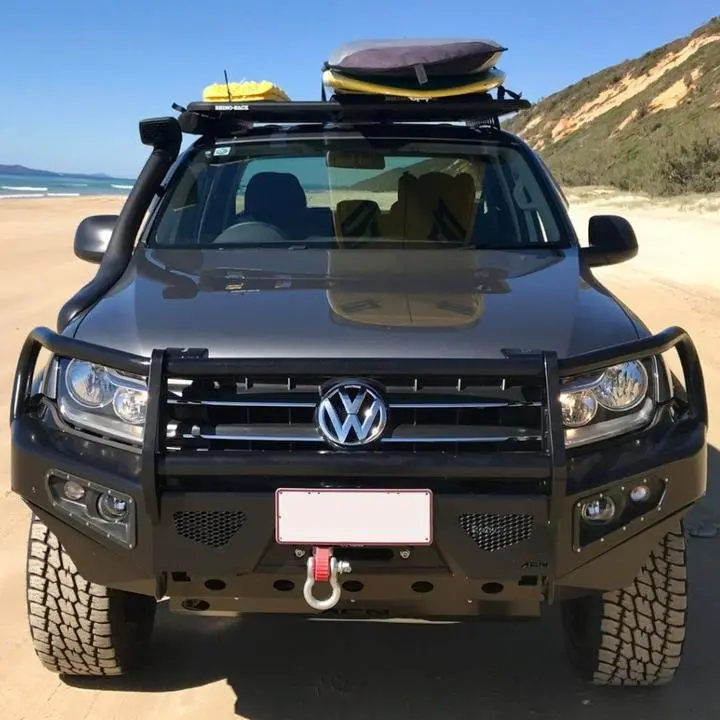 Full Bull Bar Vw Amarok 2010 Onwards Complete With Winch Mount And Fog Light Inserts 1