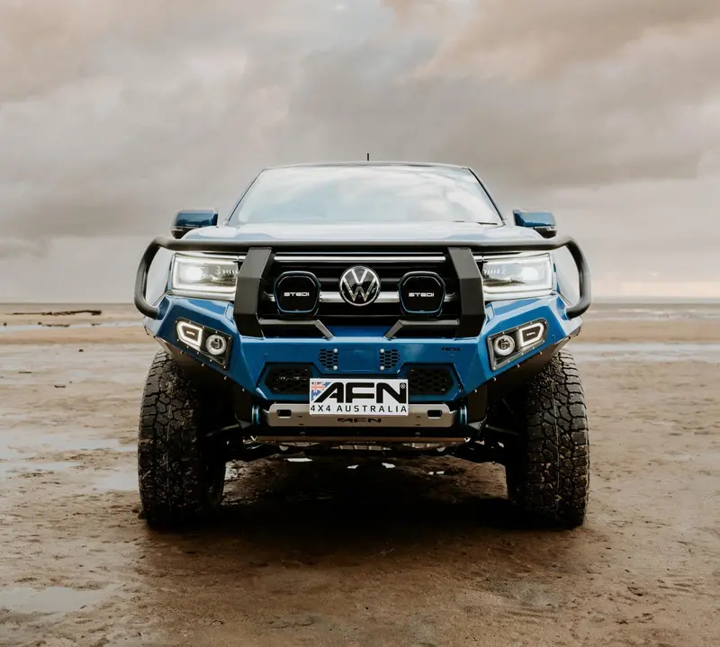 Full Bull Bar Vw Amarok 2023 Onwards Complete With Winch Mount And Fog Light Inserts 1