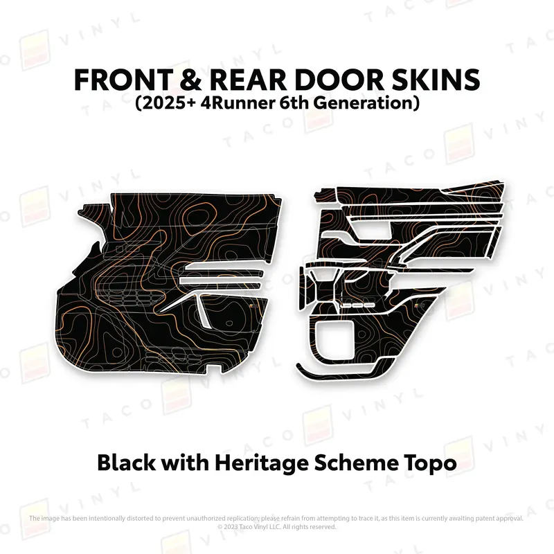 Full-Cover Door Skin Trim Set for 2025+ Toyota 4Runner