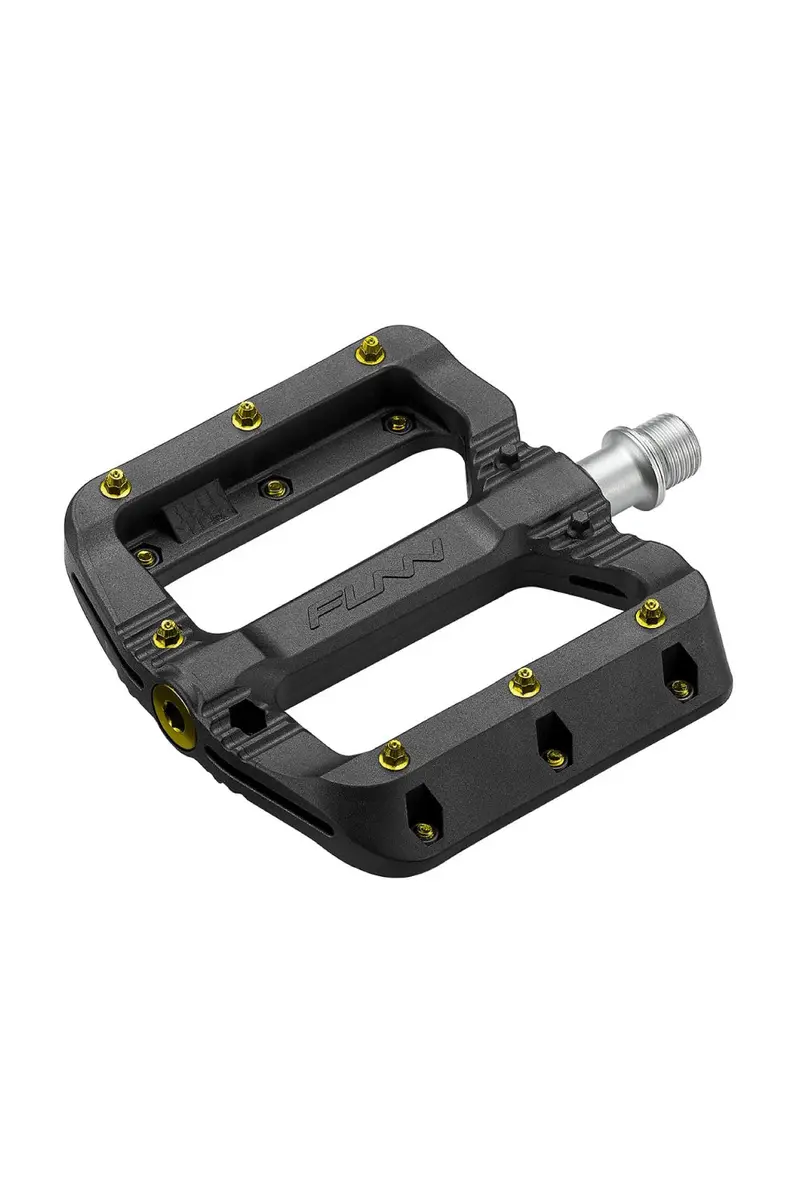 Funn Black Magic Pedal - Black Large W/ Gold Pins 1