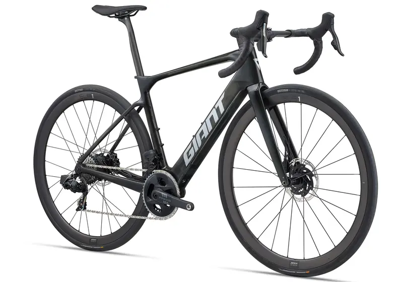 Giant Defy Advanced E+ El 1 Men's Road Bike, Raw Carbon 1