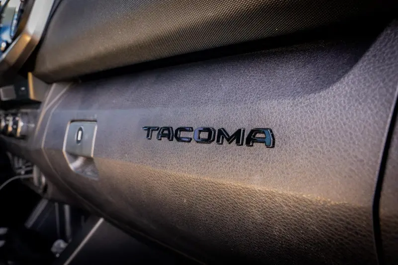 Glove Box "Tacoma" Acrylic Logo Inlays (Laser Series) - 2016-2023 Tacoma 1