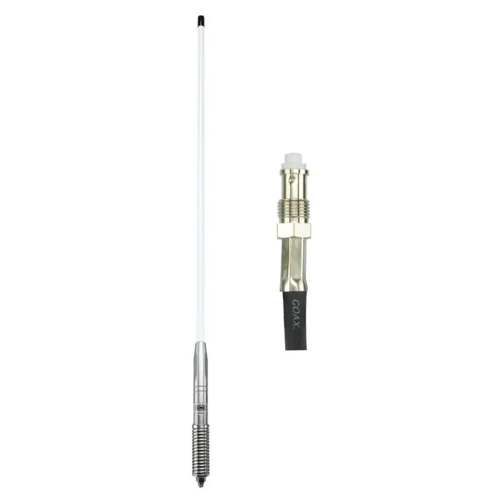 Gme 1100Mm Fibreglass Radome Antenna, As003 Spring (6.6Dbi Gain) - White 1