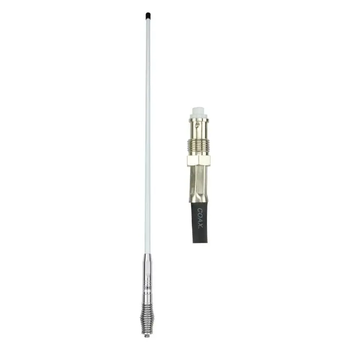 Gme 1200Mm Heavy Duty Fibreglass Radome Antenna As004 Spring (6.6Dbi Gain) - White 1