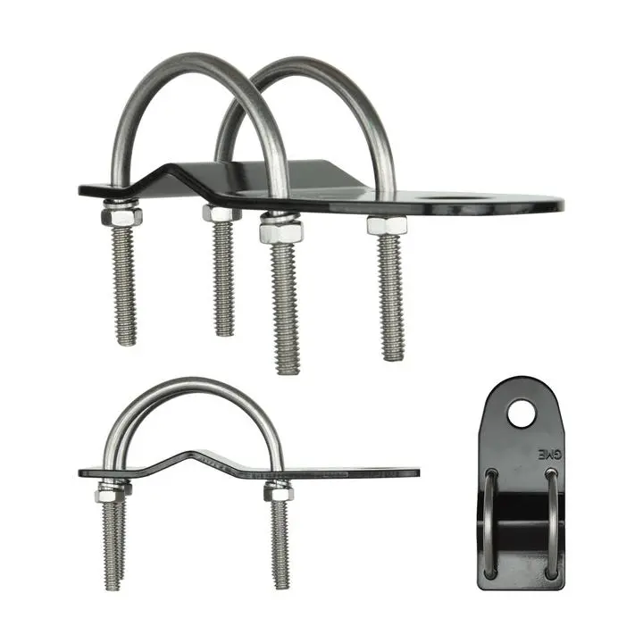 Gme 3Mm Bull Bar Bracket With U Bolts - Black 1