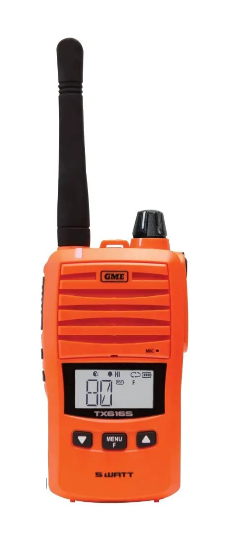 Gme 5/1 Watt Ip67 Uhf Cb Handheld Radio - Blaze Orange 1