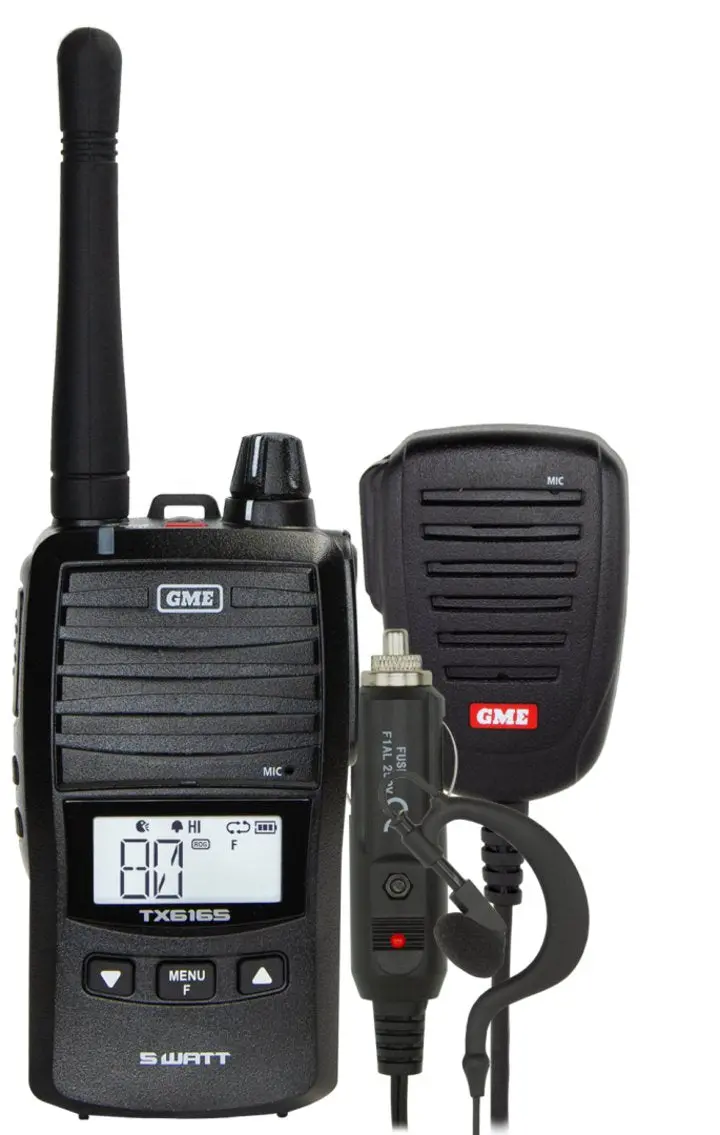 Gme 5/1 Watt Switchable Uhf Cb Handheld Radio Including Accessories 1