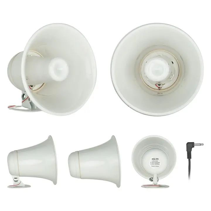 Gme 5 Watt P.A. Horn With Lead & Plug - White 1