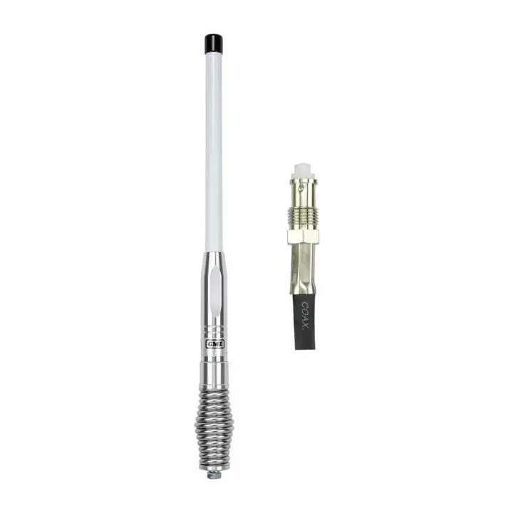 Gme 580Mm Heavy Duty Fibreglass Radome Antenna As004 Spring (2.1Dbi Gain) - White 2