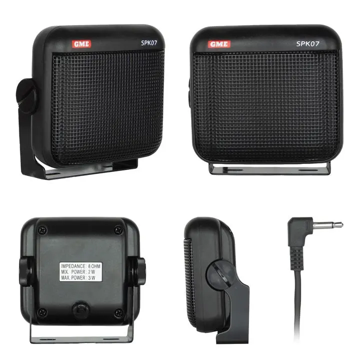 Gme 8 Ohm Dust/Water Resistant Extension Speaker With Lead & Plug - Black 1