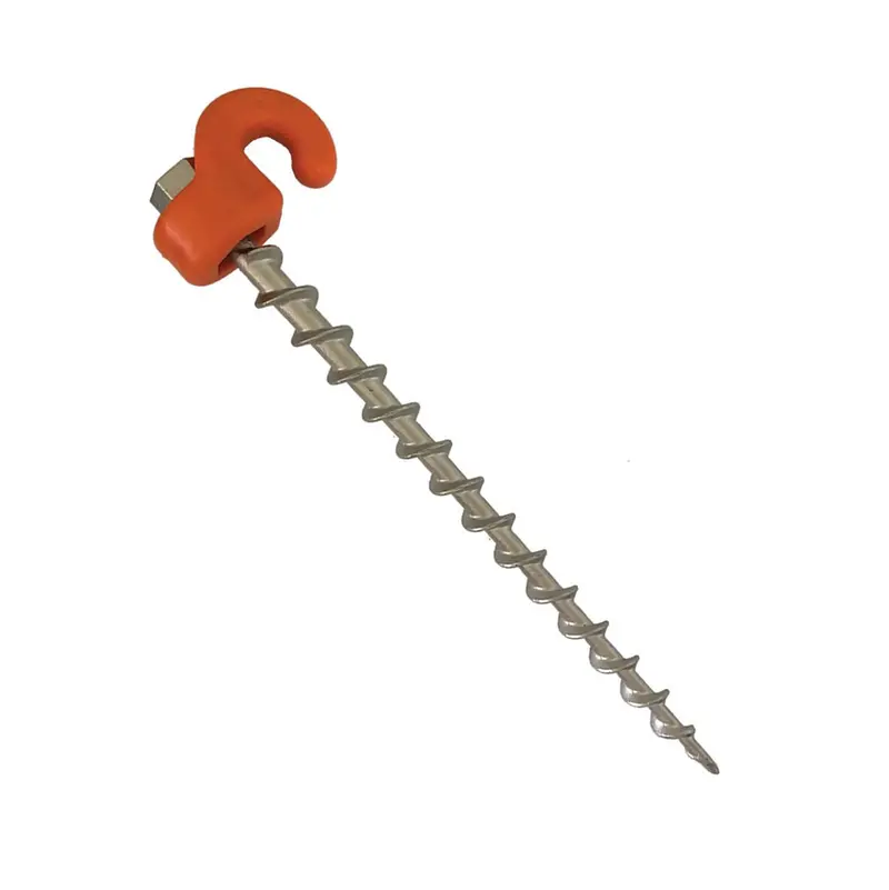 Ground Dog Screw In Peg With Hook Collar 250Mm - Sold Each 1