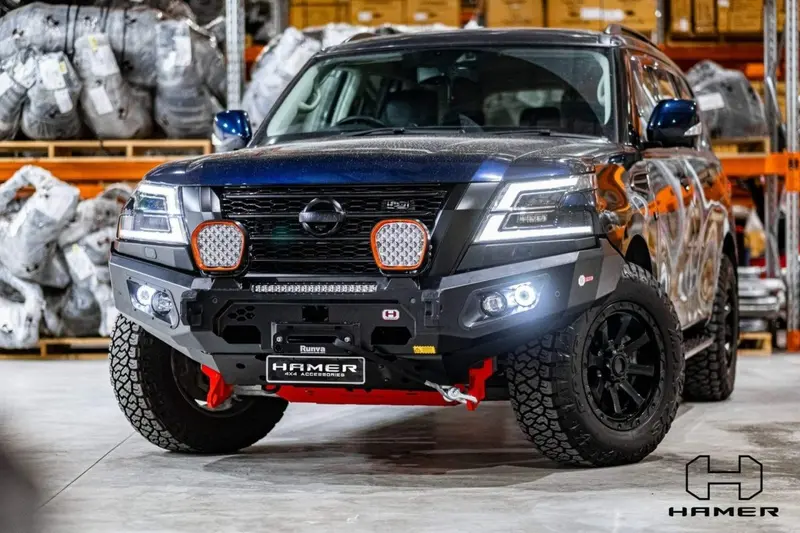 Hamer Nissan Patrol Y62 Series 5 2020-Present Bull Bar King Series (Incl. Rated Recovery Points) 1