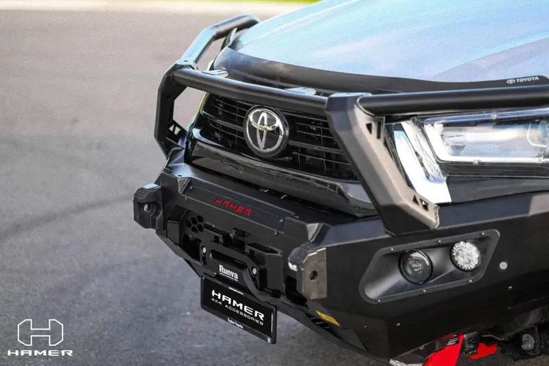 Hamer Toyota Hilux Revo 2020-Present Bull Bar King Series Plus (Incl. Rated Recovery Points) No Fender Model 1
