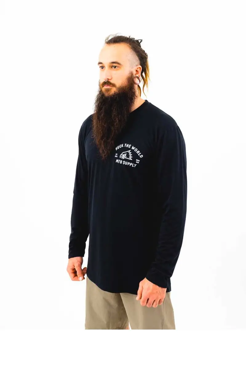 Huck The World Gong Mtb Dr Ls Tee 1