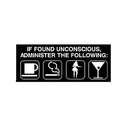 If Found Unconscious... Sticker 1