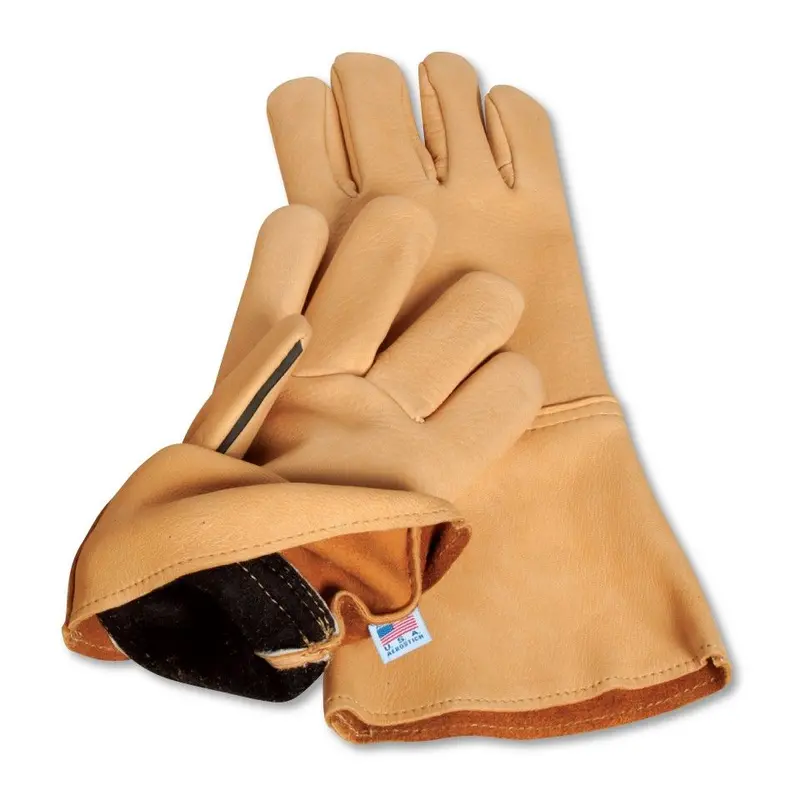 Insulated Deerskin Gauntlet Gloves 1