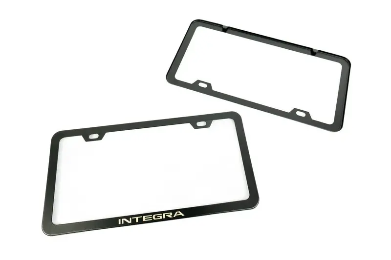 "Integra" License Plate Frame - Black, Pair 1