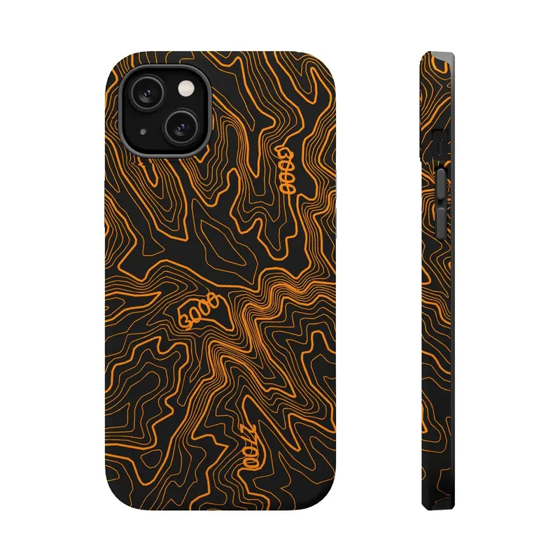 Iphone Magsafe Case - Badlands Topographic Design 14