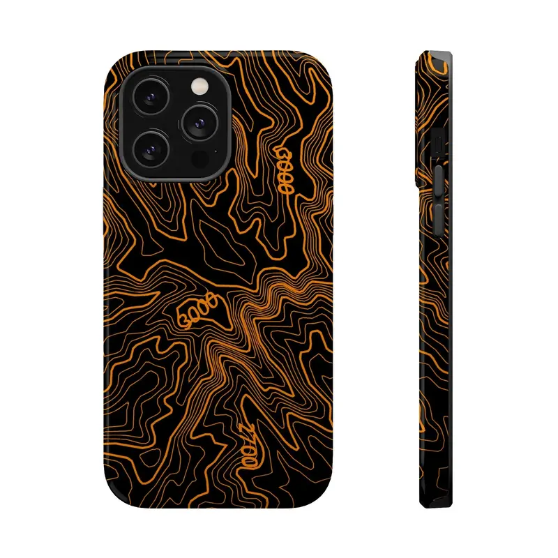 Iphone Magsafe Case - Badlands Topographic Design 15