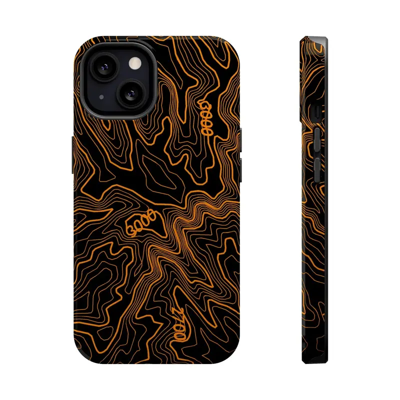 Iphone Magsafe Case - Badlands Topographic Design 17
