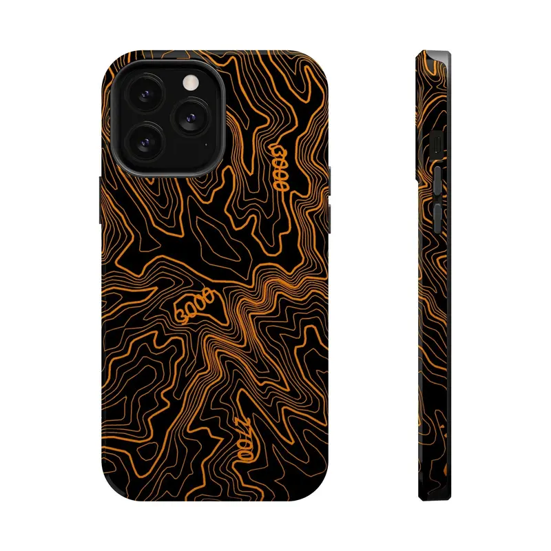 Iphone Magsafe Case - Badlands Topographic Design 23