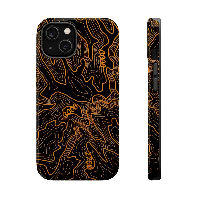 Iphone Magsafe Case - Badlands Topographic Design 9