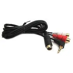 Isimple Px35rca - 6 Foot Auxiliary Input Cable With 8-Pin Mini-Din Connector 1