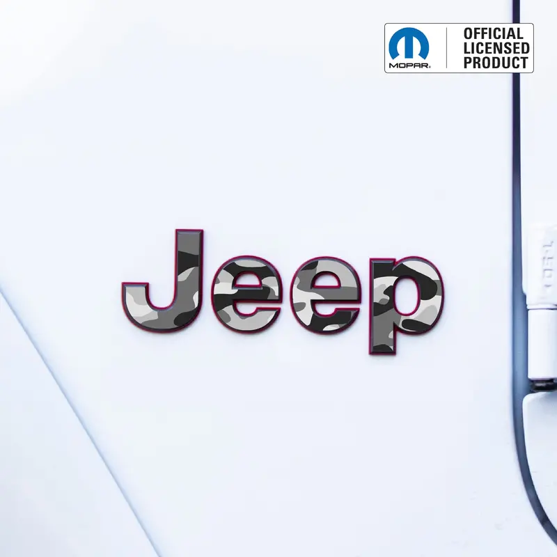 Jeep Emblem Overlay Decals – Camo Print | Fits Wrangler Jl, Jk, Tj & Yj 1