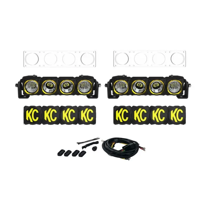 Kc Hilites Dual Flex Era Bumper Mount Light Bar Master Kit 1