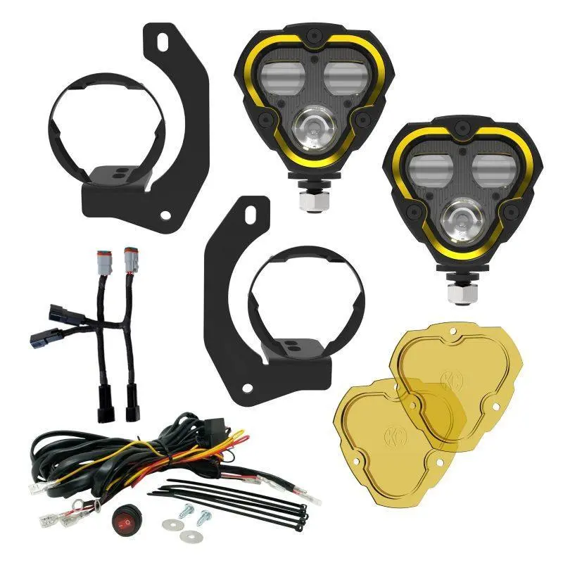 Kc Hilites Flex Era 3 Dual Mode Sae Fog Lights - 2018+ Wrangler Jl (W/ Steel Bumper) 1