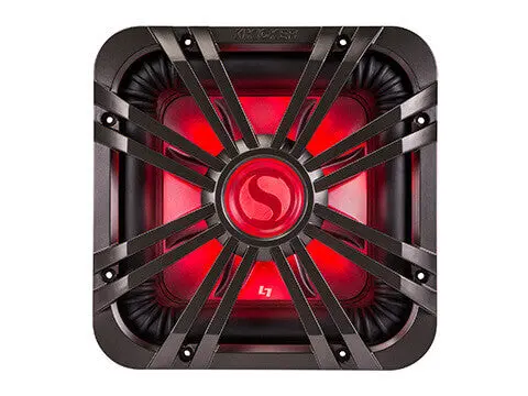 Kicker 11L712glc - 12" Square Charcoal Led Grille 2