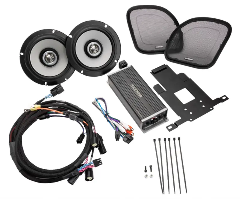 Kicker 6-1/2" Speaker/300W Amplifier Kit For Sharknose Fairing (2015-2023) 1