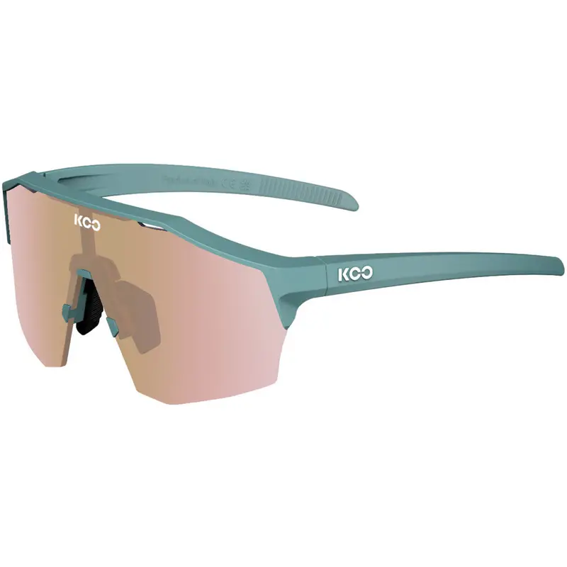 Koo Alibi Unisex Cycling Sunglasses, Matt Harbour Blue Frame With Copper Mirror Lens (Medium Frame) 1