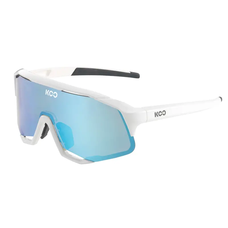 Koo Demos Cycling Sunglasses, White/Turquoise Lens 1