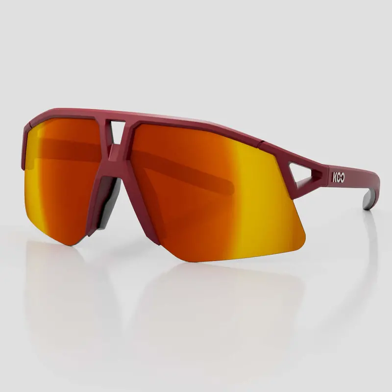 Koo Hype Dark Red Matt/Red Mirror Lens Unisex Cycling Sunglasses 1