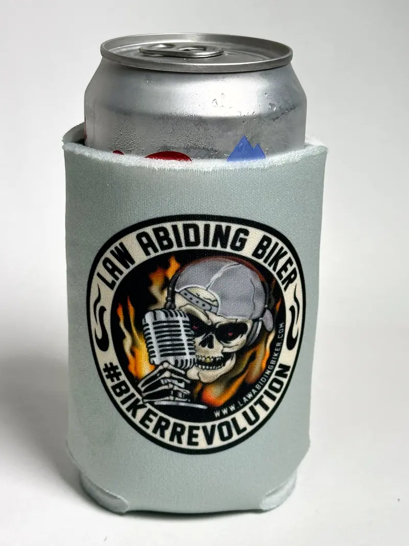 Law Abiding Biker Can Koozie 1