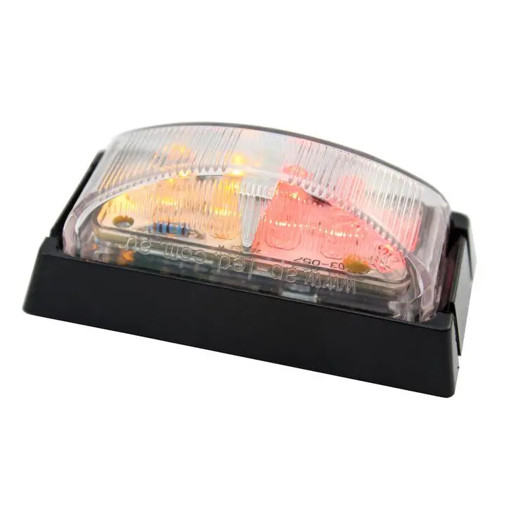 Led Front End Outline Marker Amb/Red Blk Blister 1
