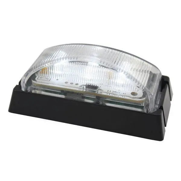 Led Front End Outline Marker White Blk Blister 1